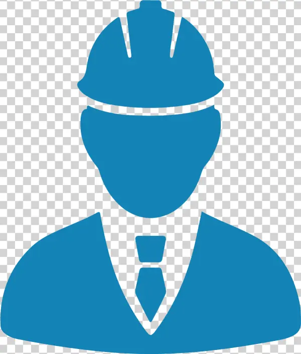 Blue Engineer Hard Hat Icon PNG Transparent