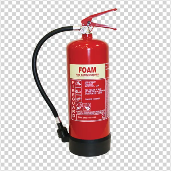 Red Foam Fire Extinguisher PNG Transparent Background