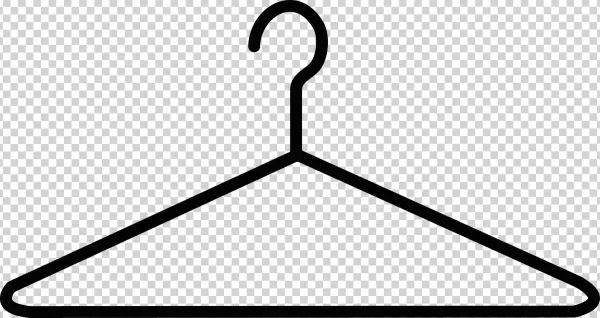 Clothes Hanger Outline PNG Transparent Background
