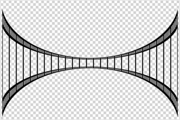 Curved Film Strip Frame PNG Transparent Background