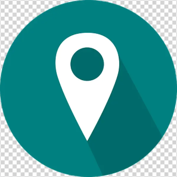 Teal Location Pin Icon PNG