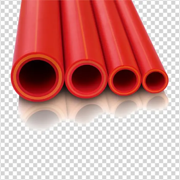 Red Plastic PEX Pipes Transparent PNG
