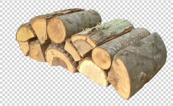 Stacked Firewood Logs PNG Transparent Background