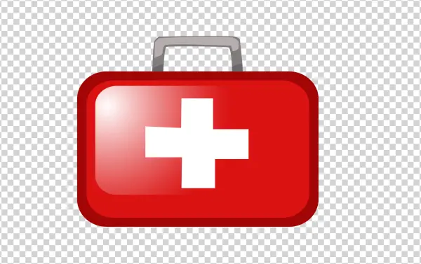 Red First Aid Kit PNG Transparent Background