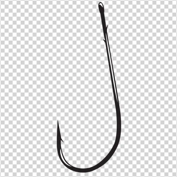 Fishing Hook Outline PNG Transparent Background