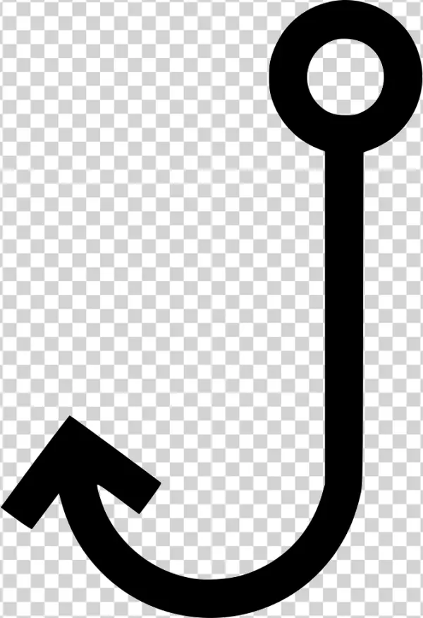 Fishing Hook Outline Icon PNG Transparent