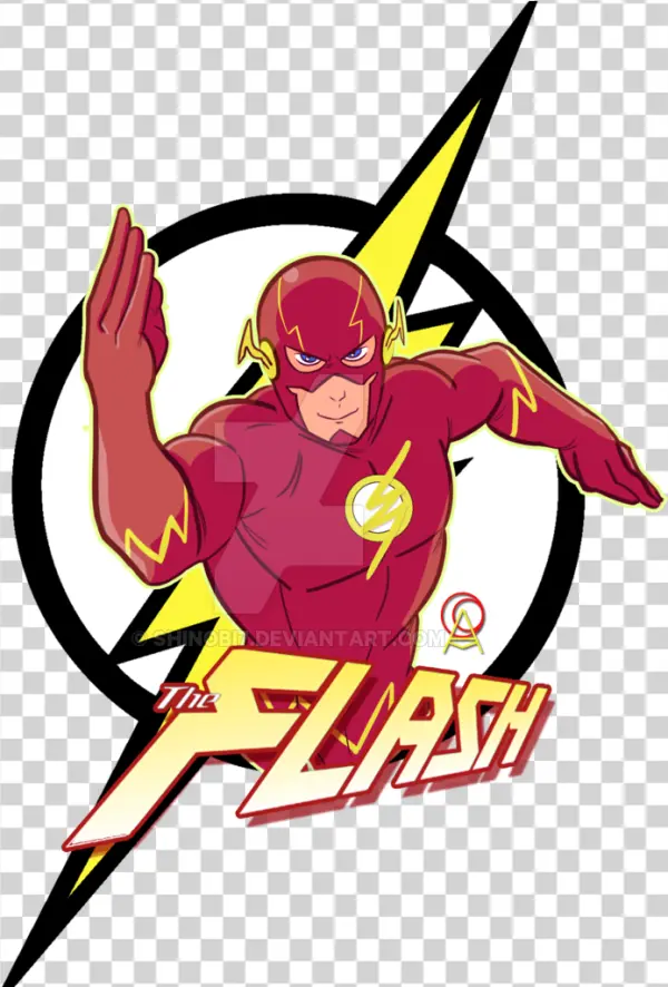 The Flash Superhero Logo PNG Transparent Background