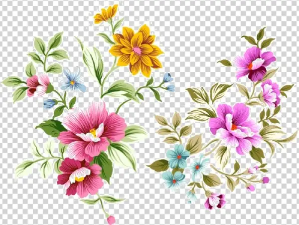 Vibrant Floral Arrangements PNG Transparent Background