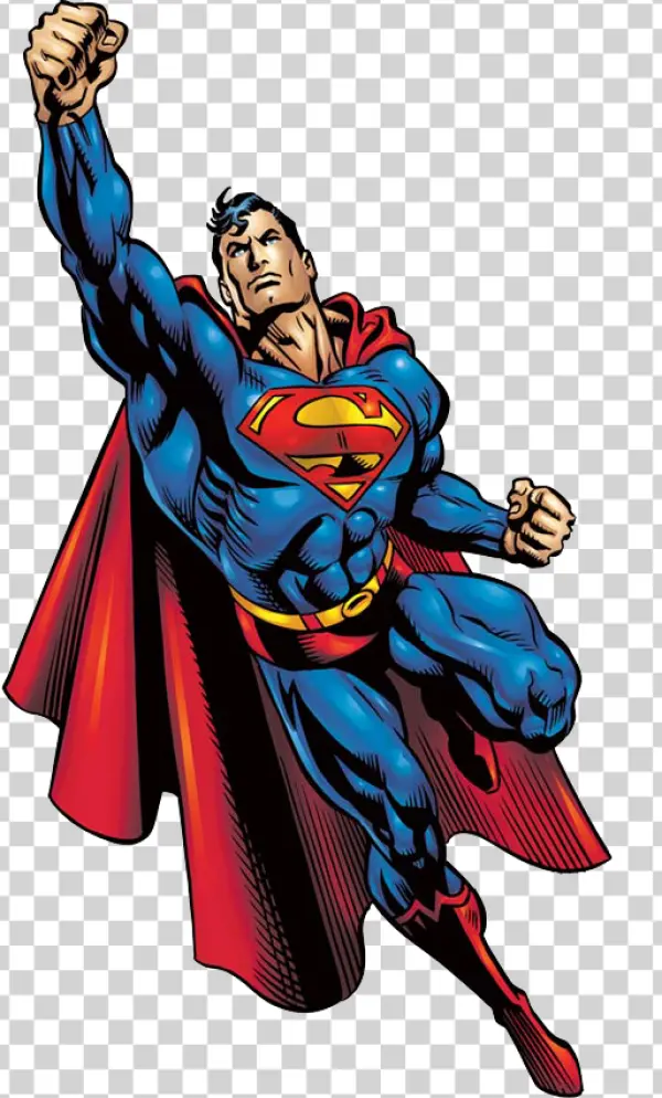 Superman Flying Comic Art PNG