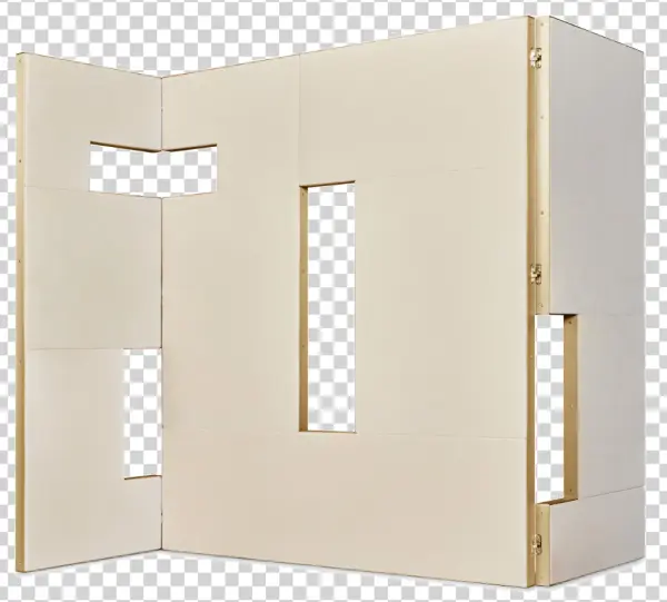Modular Cream Partition Walls PNG Transparent Background