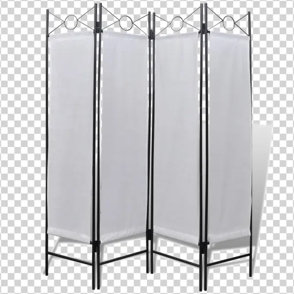 White Three Panel Room Divider PNG Transparent Background