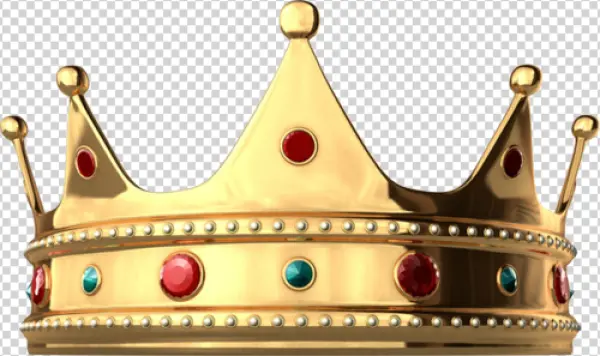 Golden Crown PNG Transparent Background