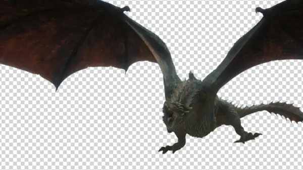 Majestic Flying Dragon PNG Transparent