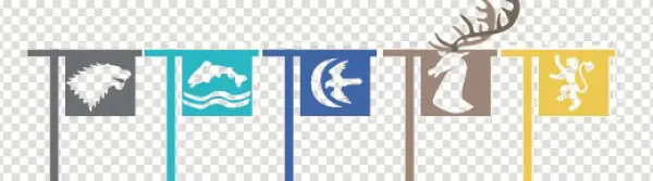 Game of Thrones House Sigil Banners PNG