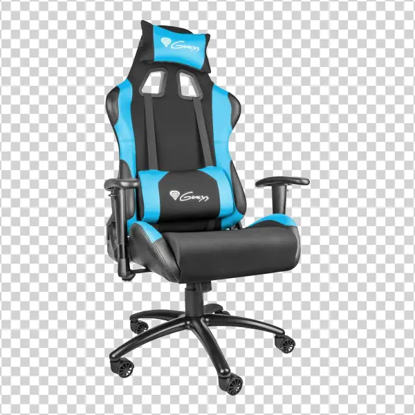Genesis Gaming Chair Blue and Black PNG Transparent