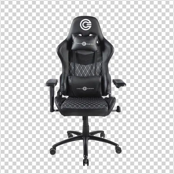 Black Circle Gaming Chair PNG Transparent