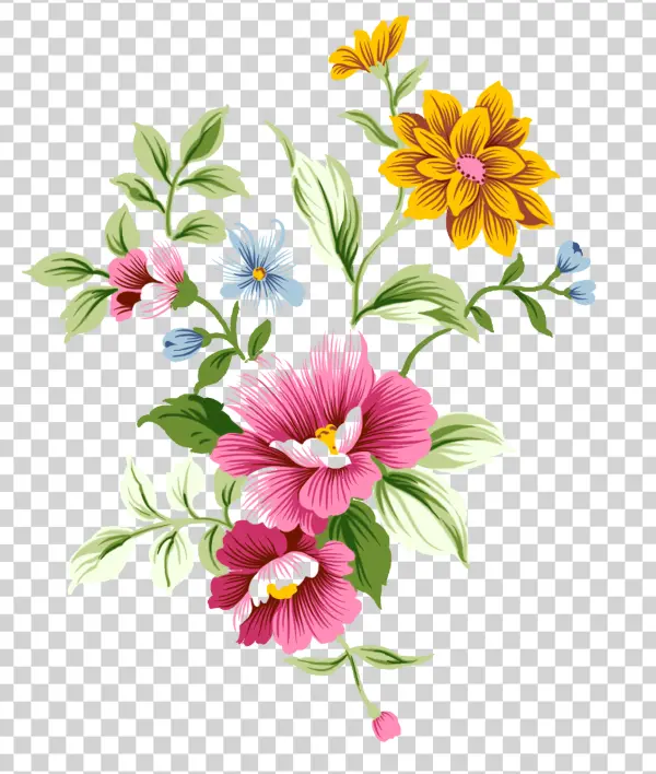 Colorful Floral Bouquet PNG Transparent