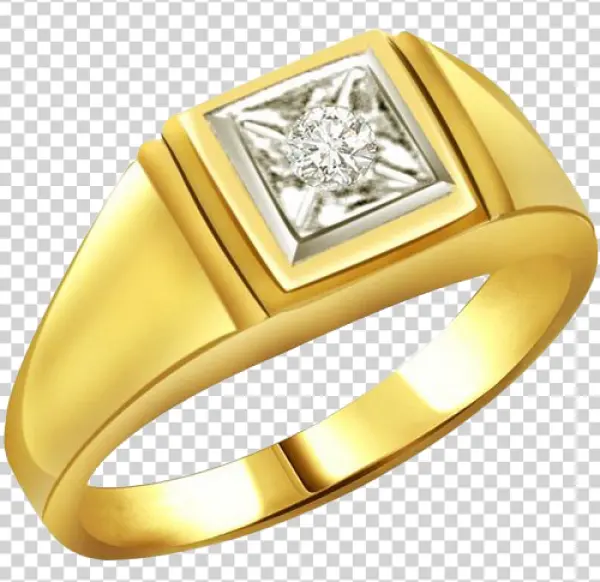 Gold Diamond Ring PNG Transparent Background
