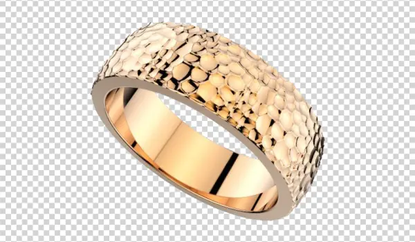 Hammered Gold Ring PNG Transparent Background