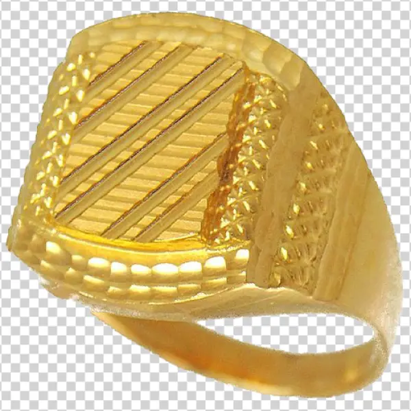 Textured Gold Ring PNG Transparent Background