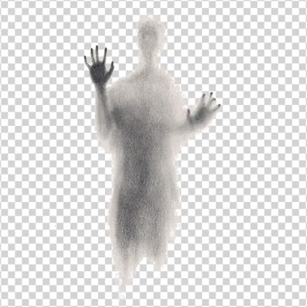Ethereal Ghostly Figure PNG Transparent Background
