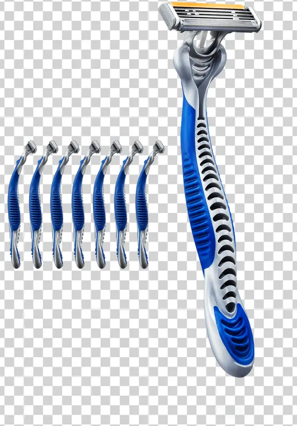 Blue Shaving Razors PNG Transparent Background