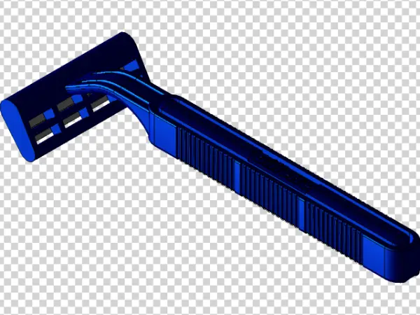 Blue Gillette Razor PNG Transparent Background