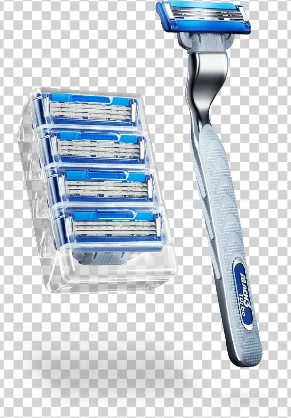 Gillette Mach3 Turbo Razor and Cartridges PNG