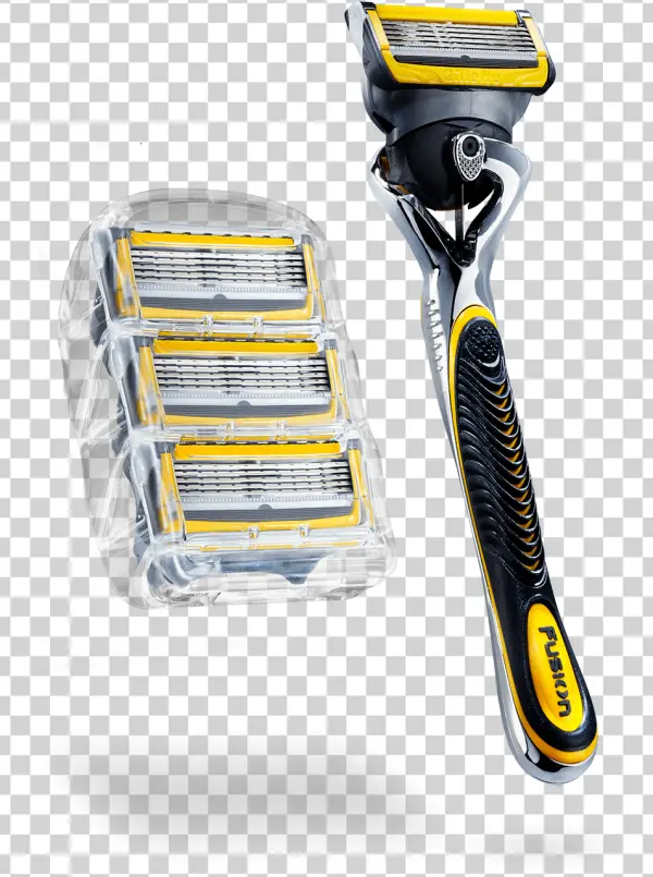 Gillette Fusion Razor with Blades PNG Transparent