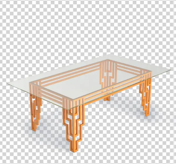 Modern Glass Top Coffee Table PNG Transparent Background