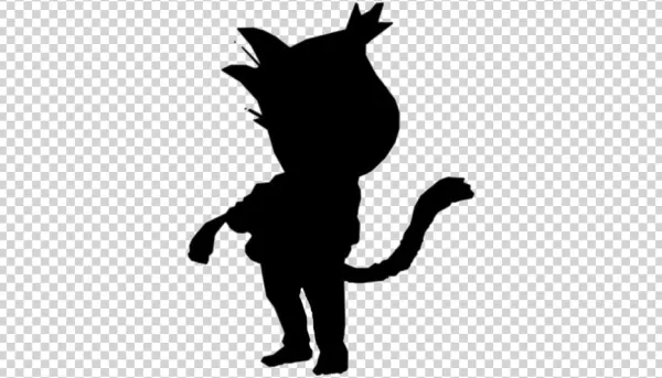 Cartoon Cat Character Silhouette PNG