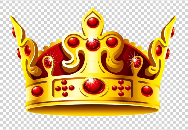 Golden Crown PNG Transparent Background
