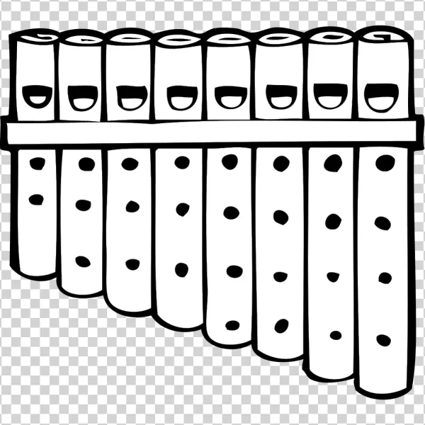 Pan Flute Instrument PNG Transparent Background