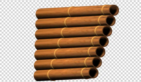 Wooden Pan Pipes PNG Transparent Background