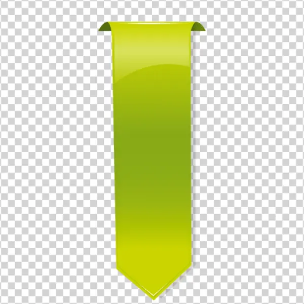 Glossy Green Ribbon Banner PNG Transparent Background