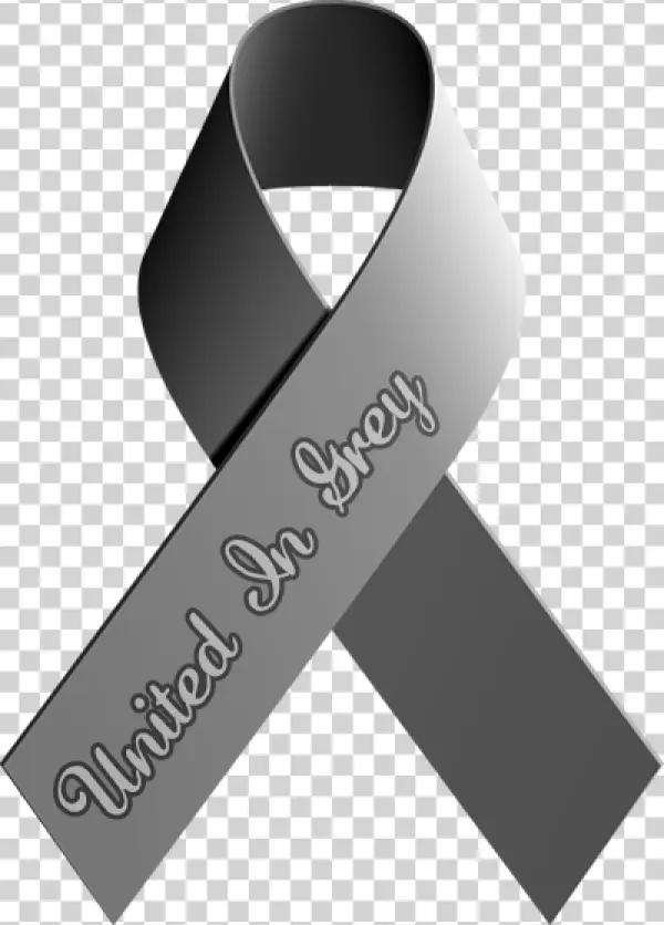 United In Grey Awareness Ribbon PNG