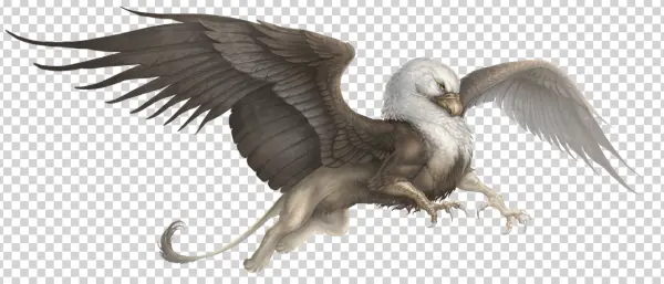 Dynamic Griffin Flying PNG Transparent Background