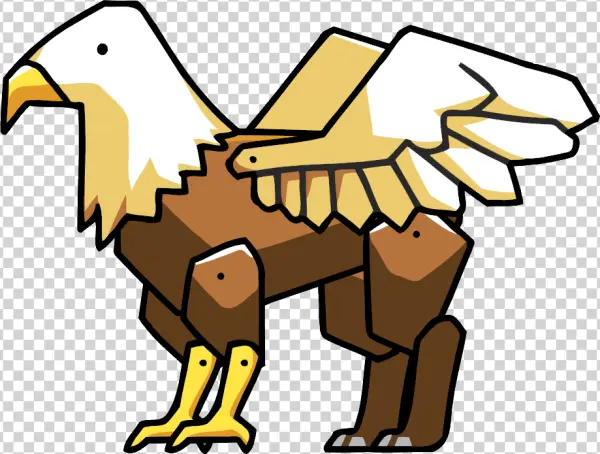Geometric Cartoon Eagle PNG Transparent