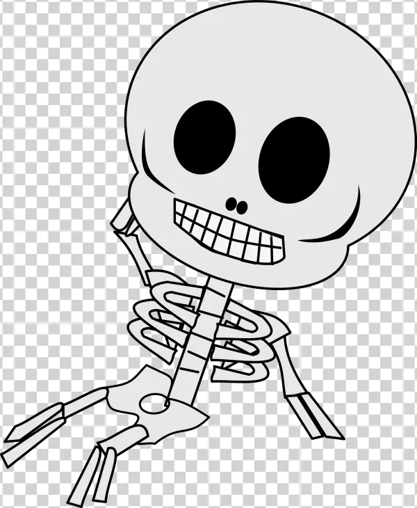 Funny Cartoon Skeleton PNG Transparent