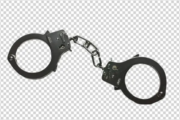 Metal Handcuffs PNG Transparent Background