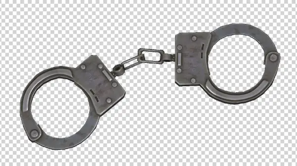 Metal Handcuffs PNG Transparent Background