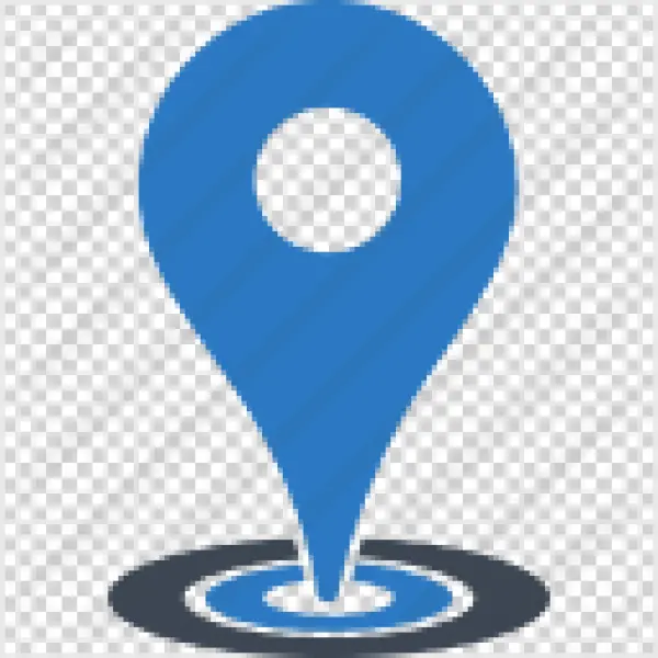 Blue Location Pin Icon PNG Transparent Background