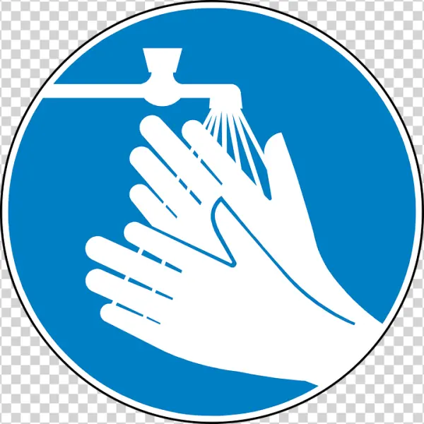 Wash Hands Mandatory Sign PNG