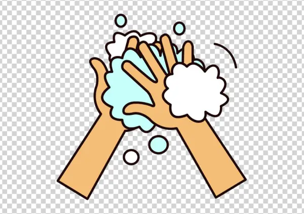 Hands Washing with Soap PNG Transparent