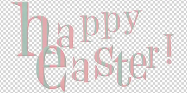 Happy Easter Text PNG Transparent Background