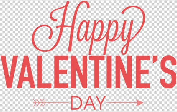 Happy Valentine's Day Text PNG Transparent Background