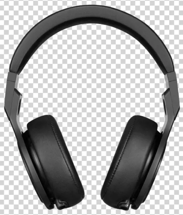 Black Over-Ear Headphones PNG Transparent Background