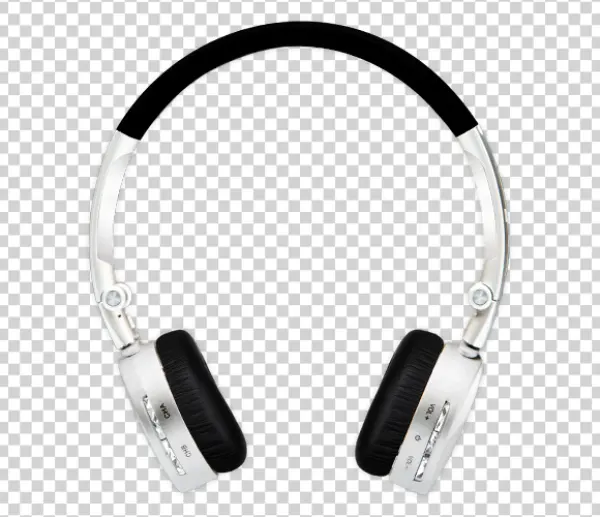 Silver Modern Headphones PNG