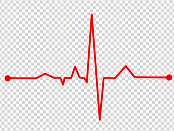 Red Heartbeat Line PNG Transparent Background