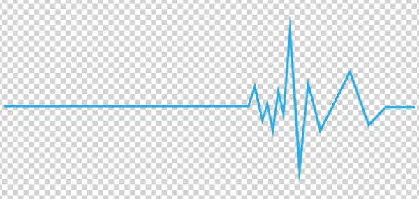 Blue Heartbeat Line PNG Transparent Background